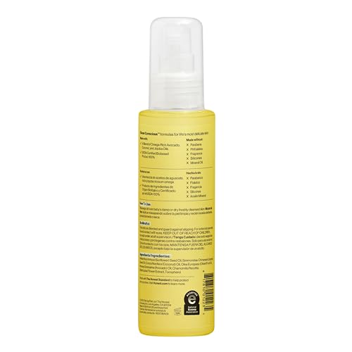The Honest Company Fragrance Free Moisturizing Body Oil | Nourish + Soothe Baby's Skin | Plant-Based, Hypoallergenic, Vegan | 4.0 fl oz