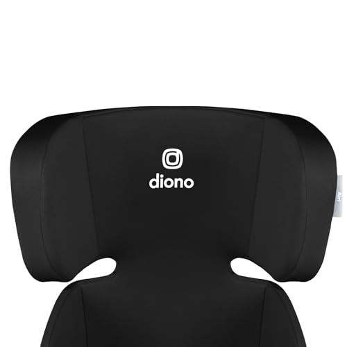 Diono Airi Lightweight High Back Booster Seat, Foldable Travel Friendly, Slim 3-Across Fit, 40–100 lbs/43–57 in, Frontal Impact Protection, Black