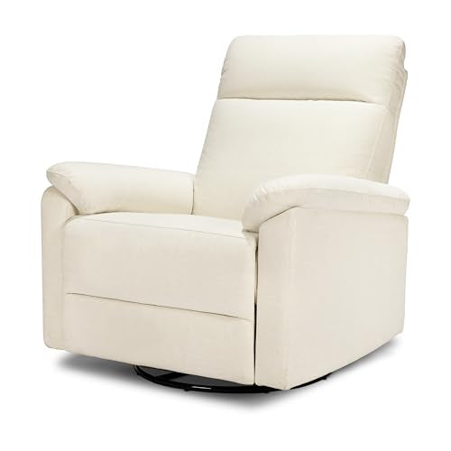 Davinci Suzy Swivel Recliner in Vanilla, GREENGUARD Gold & CertiPUR-US® Certified