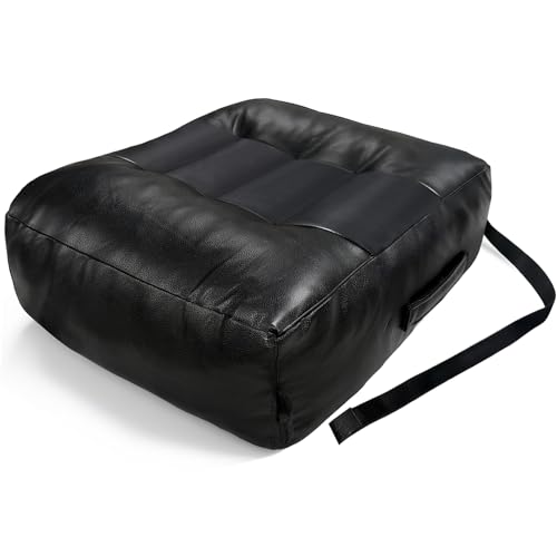 Adult Booster Car Seat Cushion for Office Chair & Driving 17.7"x15.7"x5.9" Thick Car Seat Cushion with Handle & Non-Slip Base Ergonomic Support Improved View