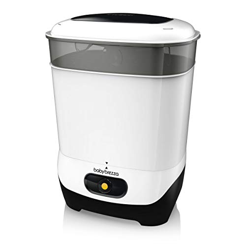 Baby Brezza 4 in 1 Baby Bottle Sterilizer Machine – Largest Capacity Electric Steam Sterilization – Pacifiers, Breast Pump Parts + Universal Sterilizing for All Bottles: Plastic, Glass, Large, Small