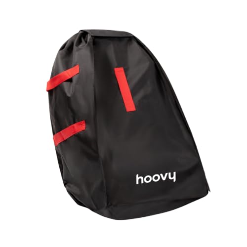 Hoovy Car Seat Travel Bag, Universal Gate Check Backpack with Adjustable Straps, Water-Resistant, Lightweight, Black