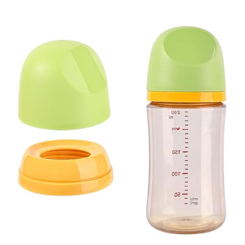 Baby Bottle Replacement Caps Compatible with Pigeon 3rd Generation PPSU/PP/Glass Wide Neck Nursing Bottles, 3 Pack (Sent in Random Color)