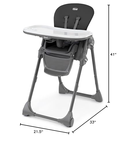 Chicco Polly Space-Saving High Chair for Babies and Toddlers, Up to 40 lbs