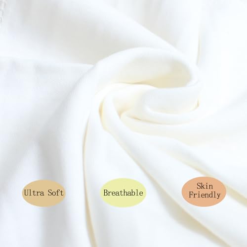Smluckyg 6-Pack Organic Cotton Baby Bath Set - Ultra Soft Embroidered Hooded Towel and 5 Washcloths, Premium Gentle Newborn, Toddlers Gift for Sensitive Skin, Stripes, 30 x 30 Inch