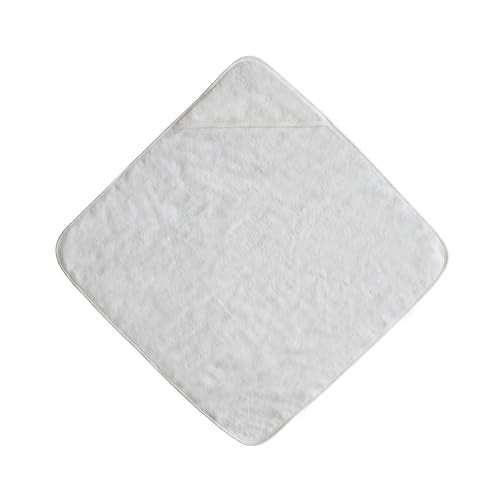 mushie Baby Hooded Towel | Organic Cotton (Pearl)