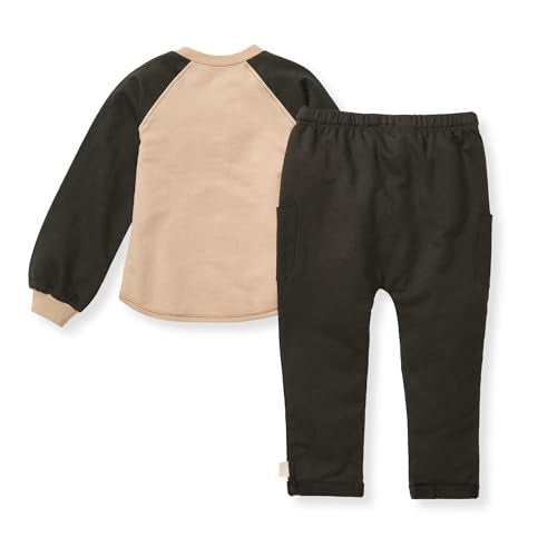 Burt's Bees Baby Baby Boys' Shirt and Pant Set, Top & Bottom Outfit Bundle, 100% Organic Cotton