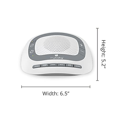 MyBaby SoundSpa White Noise Machine for Babies | 6 Soothing Lullabies for Newborns, Sound Therapy for Travel, Relaxing, Kids, Newborns, Baby Songs, Adjustable Volume, Auto-off Timer, By HoMedics