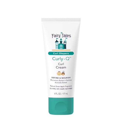 Fairy Tales Curly Q Kids Curl Cream – Lightweight Curl Crème for Curly and Wavy Hair Kids - Paraben, Sulfate, Gluten and Nut Free - 6 oz