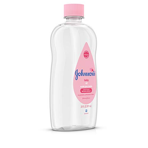 Johnson's Baby Oil, Pure Mineral Oil to help Prevent Moisture Loss for Baby, Kids & Adults, Gentle & Soothing Baby Massage Oil for Dry Skin Relief, Original Scent, Baby Essentials, 20 fl. oz