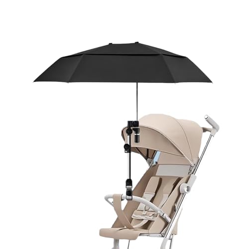 Nakazawa Stroller Umbrella,Umbrella for Stroller,for Sports & Outdoors - Secure Clamp,360-Degree Swivel Adjustable Position for Maximum Sun Protection