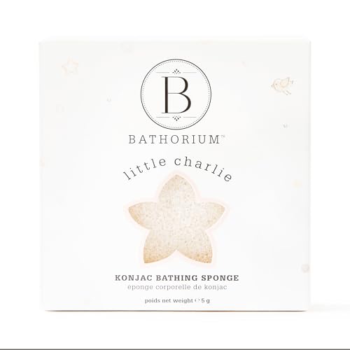 Bathorium Little Charlie Konjac Baby Sponge, Plant-Based, 1 Sponge