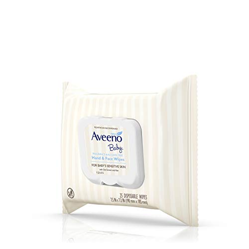 Baby Hand & Face Wipes, 25 Disposable Wipes, Aveeno