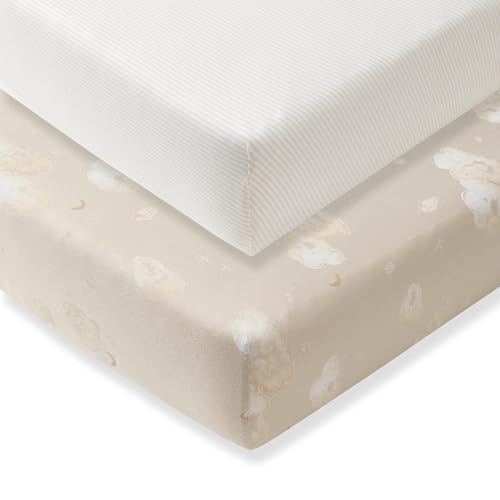 Burt's Bees Baby Organic Cotton Fitted Crib Sheet, Unisex Baby Beddings
