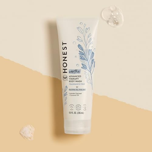 The Honest Company Eczema Soothing Therapy Cleansing Body Wash, Naturally Derived Gentle for Baby, Prebiotics Colloidal, Oatmeal, 8 oz