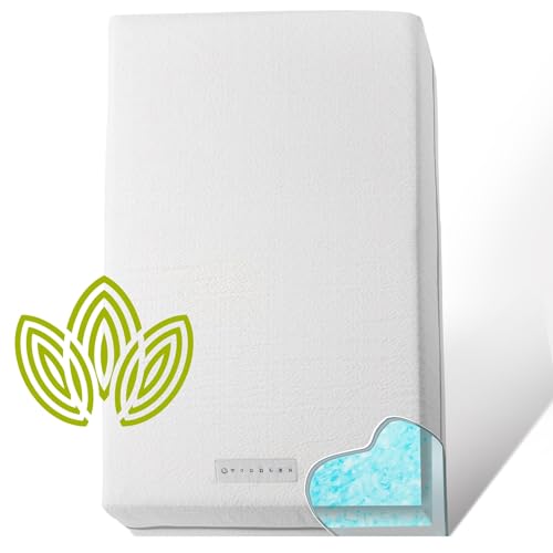 Organic Cotton Covered 2-Sided Crib Mattress | Premium Memory Foam Hypoallergenic Light 2-in-1 Baby Mattress, Firm Support for Infant Soft CertiPUR Foam for Toddler, Waterproof & Washable | 52x27.5x4”