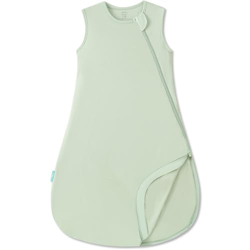 PurComfy Supersoft Sleep Sack 0.5 TOG, Premium Bamboo Viscose Baby Sleeping Bag, Lightweight Sleep Sack 6-15 Months (Sage)
