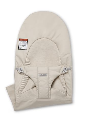BabyBjörn Fabric Seat for Bouncer, Woven/Jersey, Tri-Fabric, Light Beige