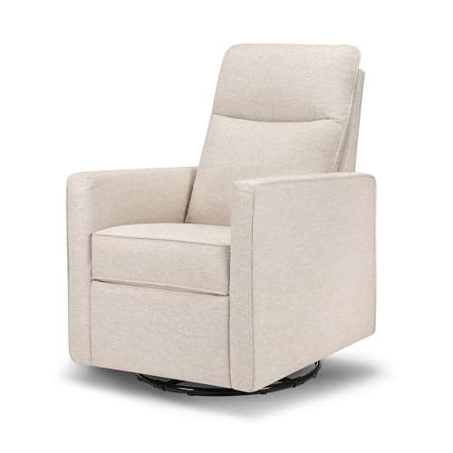 Davinci Gabby Pillowback Swivel Glider in Beach, Greenguard Gold & CertiPUR-US Certified