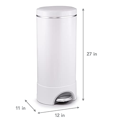 Munchkin® STEP™ Diaper Pail Powered by Arm & Hammer, #1 in Odor Control, Award-Winning, Includes 21 Snap, Seal & Toss™ Bags, 1 Starter Refill Ring, and 1 PUCK™ Baking Soda Cartridge