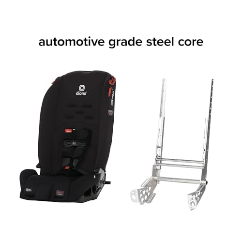 Diono Radian 3R, 3-in-1 Convertible Car Seat, Rear Facing & Forward Facing, 10 Years 1 Car Seat, Slim Fit 3 Across, Jet Black