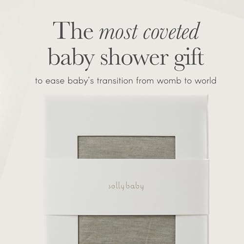 Solly Baby Wrap, Buttery-Soft Baby Carrier Newborn to Toddler 8-25 Lbs., Lightweight & Hands-Free Wrap, Breathable Summer Carrier, Baby Wearing & Postpartum Essential, New Mom Gift, Driftwood Stripe