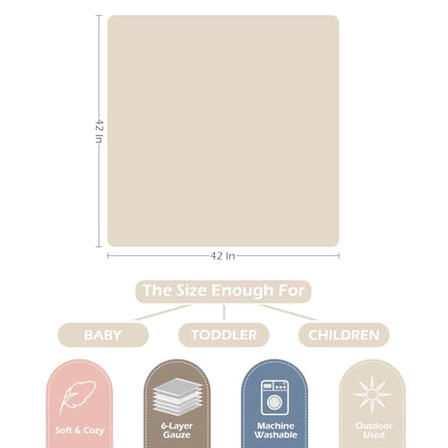 Ultra Soft Checkered Muslin Baby Blanket Pack of 2 Cotton Swaddles Bed Blankets for Babies and Toddlers Boys Newborn 42 x 42 inches (Blue and Coffee)