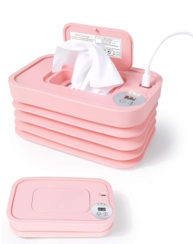 Portable Collapsible Wipes Warmer,Travel USB Wipe Heater,3 Temperature