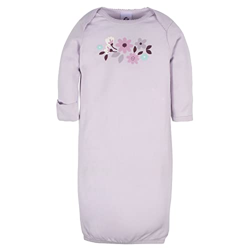 GerberBaby Girls4-Pack Sleeper GownLavender0-6 Months