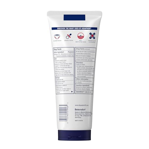 Aquaphor Baby Healing Ointment Advanced Therapy Skin Protectant, Dry Skin and Diaper Rash Ointment, 7 Oz Tube
