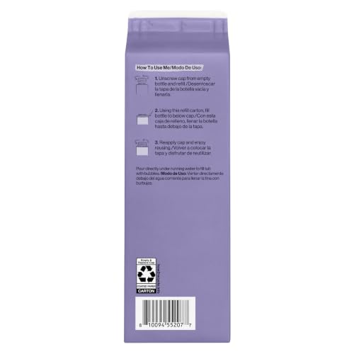 The Honest Company Foaming Bubble Bath Refill, Lavender Calm Scent, Tear-Free, Hypoallergenic, Naturally Derived, Gentle for Baby, 32 fl oz