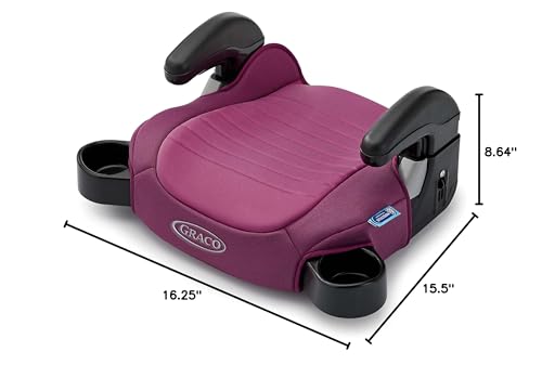 Graco TurboBooster 2.0 Backless Booster Car Seat, Trisha, Travel Booster Seat for Children Ages 4-10, Weight 40-100 Pounds and Height up to 57 Inches