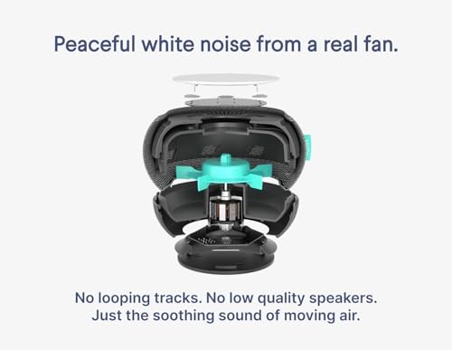 SNOOZ Smart White Noise Machine - Real Fan Inside for Non-Looping Sound, Portable Sleep Aid for Adults, Dogs, Travel, Home, Bedroom, Sleeping, Office Privacy, Therapy, & Baby Registry Essential- Cloud