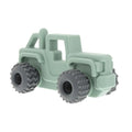 Nuby Silicone Teether Toy for Babies - Textured Teething Green Jeep Car with Moving Wheels - Soothes Sore Gums - Encourages Tactile Development and Hand-Eye Coordination - Ages 6+ Months