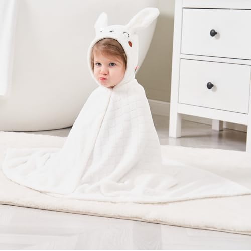 FUBANRAY Hooded Baby Towels Girl Baby Bath Towels Toddler Towels for Girls 0-5 Years, 2-Pack Ultra Soft & Absorbent Baby Girl Bath Towel Toddler Bath Towel, Large 50''x32'' Baby Hooded Towel Girl