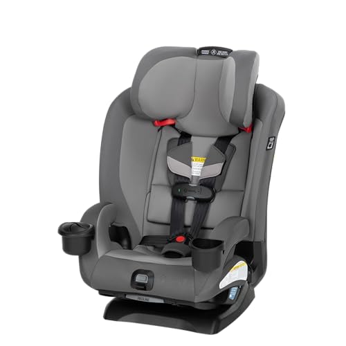 Safety 1st EverSlim 4-in-1 Convertible Car Seat, SecureTech Chest Clip, Ultra-Slim, 4-Mode Infant to Booster, Baby Car Seat, 5-100 lbs, Memory Foam, Office Space