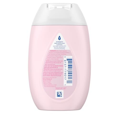 Johnson's Baby Lotion with Coconut Oil, Aloe Vera & Vitamin B5, 72 HR Hydration, Skin Moisturizer, Hypoallergenic, Newborn Safe, Protects From Dryness & Strengthens Skin, Baby Essentials, 3.4 fl. oz