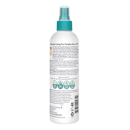 Fairy Tales Curly Q Kids Styling Spray Gel – Paraben, Sulfate, Gluten, and Nut Free – For all Types of Curls Including Multi Cultural Hair – 8oz.