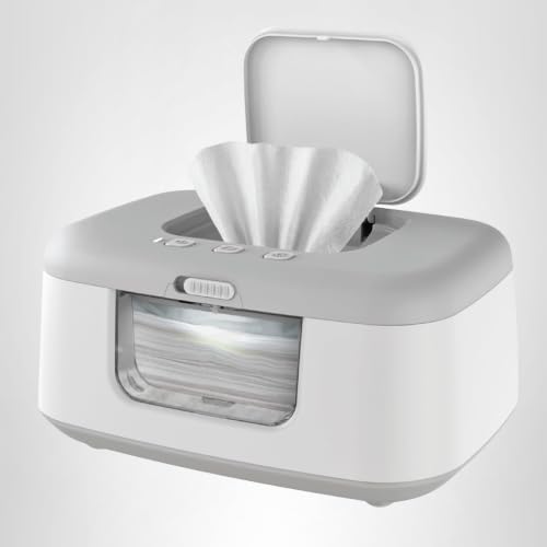 Jool Baby TinyBums Baby Wipe Warmer & Dispenser with LED Changing Light & On/Off Switch (Gray)