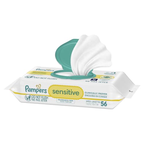 Pampers Sensitive Baby Wipes - Fragrance Free 56 Count, 1X
