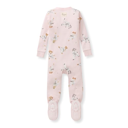 Burt's Bees Baby Girls Organic Cotton, Snug Fit Footed Sleeper Pajamas