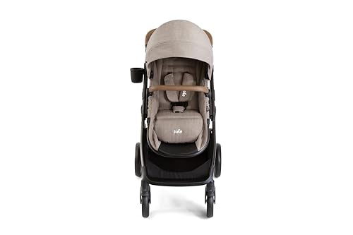 Joie Ginger 4-in-1 Convertible Pramette and Stroller with A Deep Recline, Height Adjustable seat, All-Terrain Wheels, Extra Storage – for Newborns and Toddlers (Mocha)