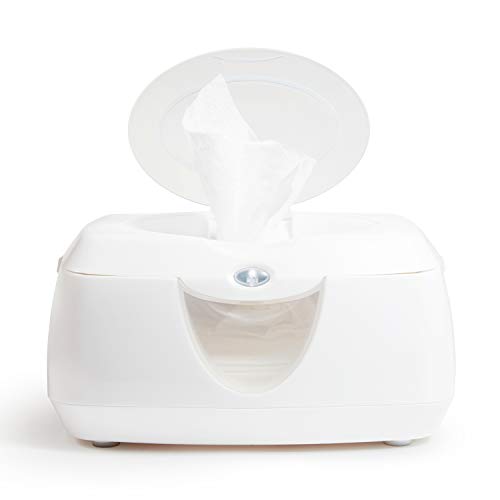 Munchkin Warm Glow Baby Wipe Warmer with Nightlight, Baby Wipes Warmer Dispenser for Newborn Diaper Changes, Holds 100 Wipes, White