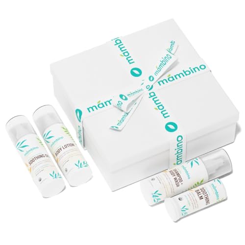 Mambino Organics Baby Arrival Essential Care Gift Set - Organic Baby Care Kit, Vegan & Cruelty-Free 4pc Set, Ideal Organic Baby Gift Set for New Moms