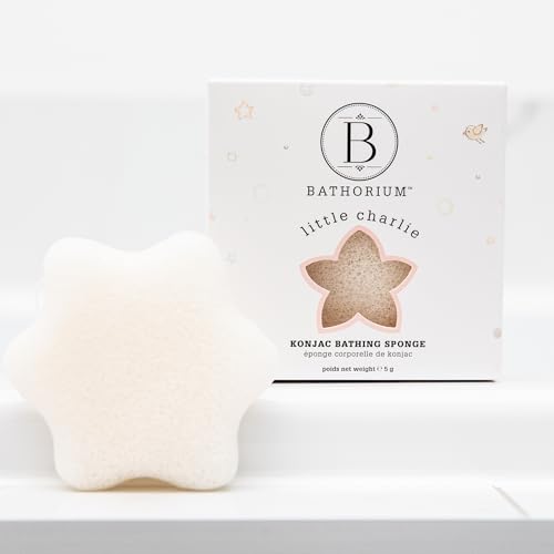 Bathorium Little Charlie Konjac Baby Sponge, Plant-Based, 1 Sponge
