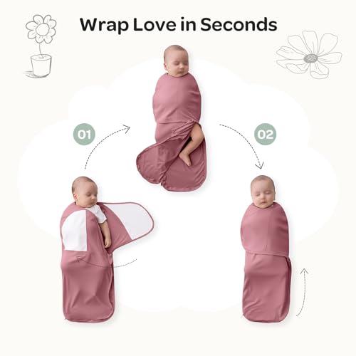 Momcozy Swaddles for Newborns, Quiet Fastener Swaddle for Infant 0-3 Months