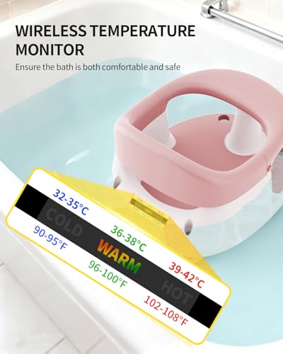 Baby Bath Seat for Babies 6 Months & Up, Bath Seats for Babies Sitting Up, Open Design, Non-Slip, Compact Toddler Bath Seat.