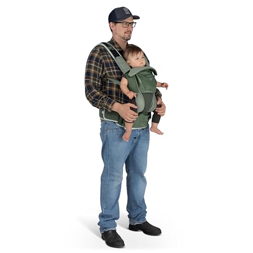 Osprey Poco Soft Convertible Baby Carrier for Newborns - Ergonomic Toddler Sling, Koseret Green