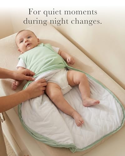 CUDDLEBAMBOO Bamboo Viscose 1.0 Tog Sleep Sack 6-12-18 Months, Soft Breathable Baby Sleeping Bag, Wearable Blanket Baby with 2-Way Zipper, Sage