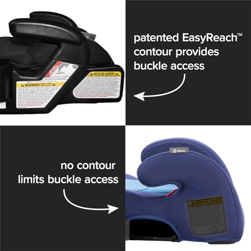Diono Connect3 R Backless Booster Pack of 2, Slim Fit 3-Across in Many Mid-Sized Sedans and SUVs, for Children from 40-120 lbs., Lightweight with Cupholder, Black Storm